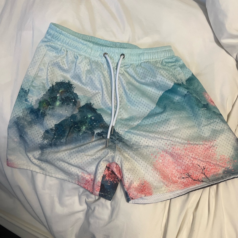 YoungLA 135 House Party Shorts in Spring Scenery